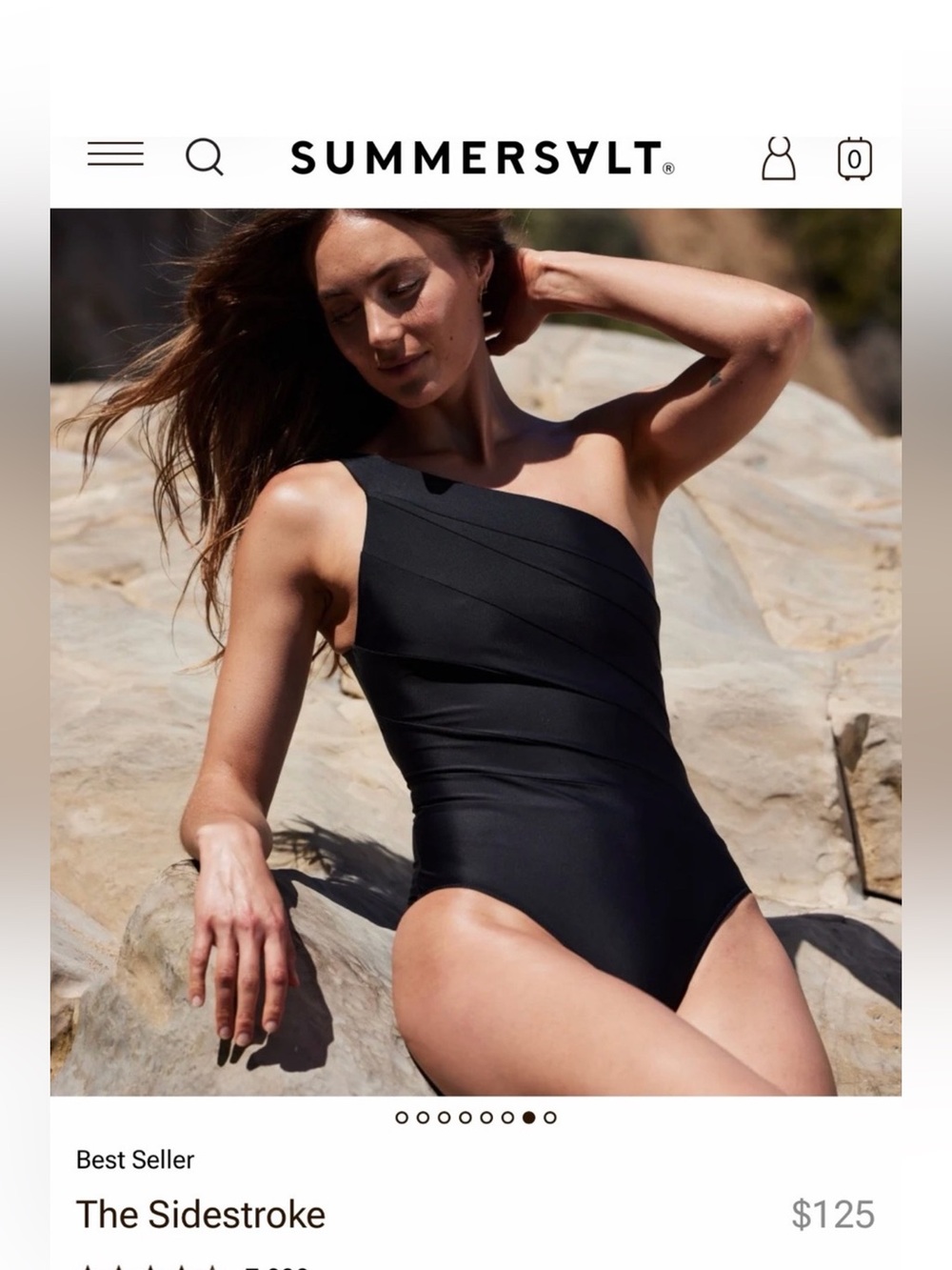 Summersalt The Sidestroke One Shoulder Swim Suit One Piece Size 4 NWT
